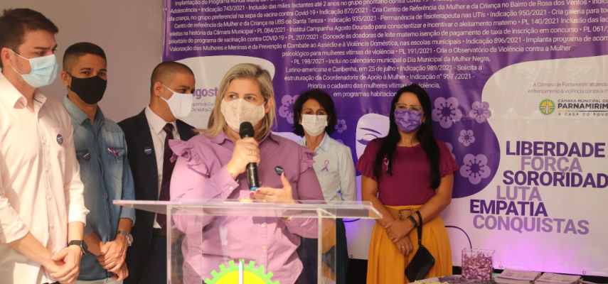 Agosto Lilás: abertura contou com a presença de autoridades e a população