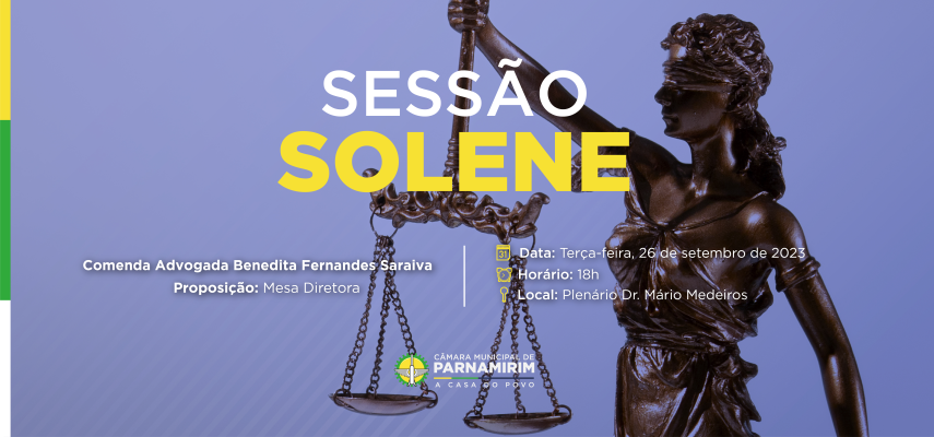 Câmara de Parnamirim vai entregar comenda a advogados do município 