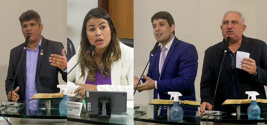 Quatro vereadores utilizam a tribuna durante a 54ª Sessão Ordinária