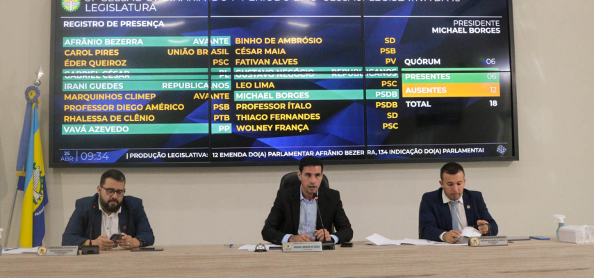 #DiretoDoPlenário: Câmara de Parnamirim realiza sua 31ª Sessão Ordinária