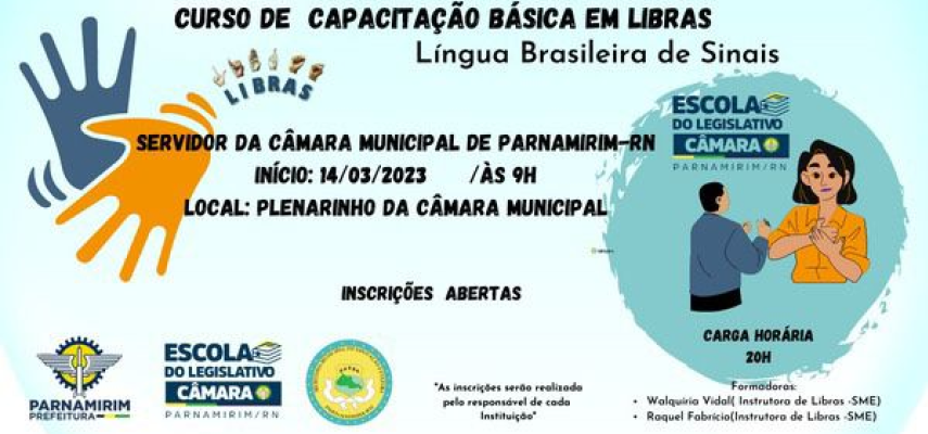 Estão abertas as inscrições para o Curso de Libras