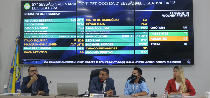 Câmara de Parnamirim adota sistema de votação eletrônica