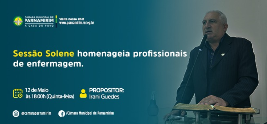 Sessão Solene homenageia profissionais de enfermagem