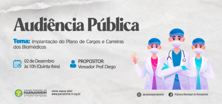 Audiência Pública discute Implantação do Plano de Cargos e Carreiras dos Biomédicos