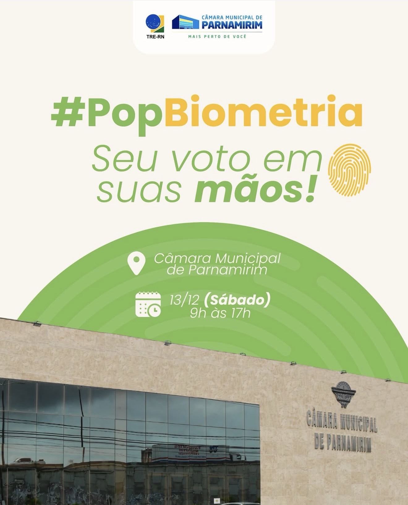TRE promove ação para cadastramento da biometria na Câmara de Parnamirim